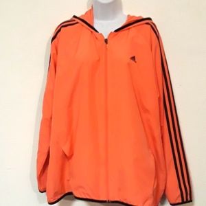 c VTG. 90's ADIDAS XL NEON OR HOODED WINDBREAKER